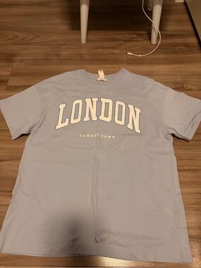 H&M Light Blue London Camden Town Graphic Tee